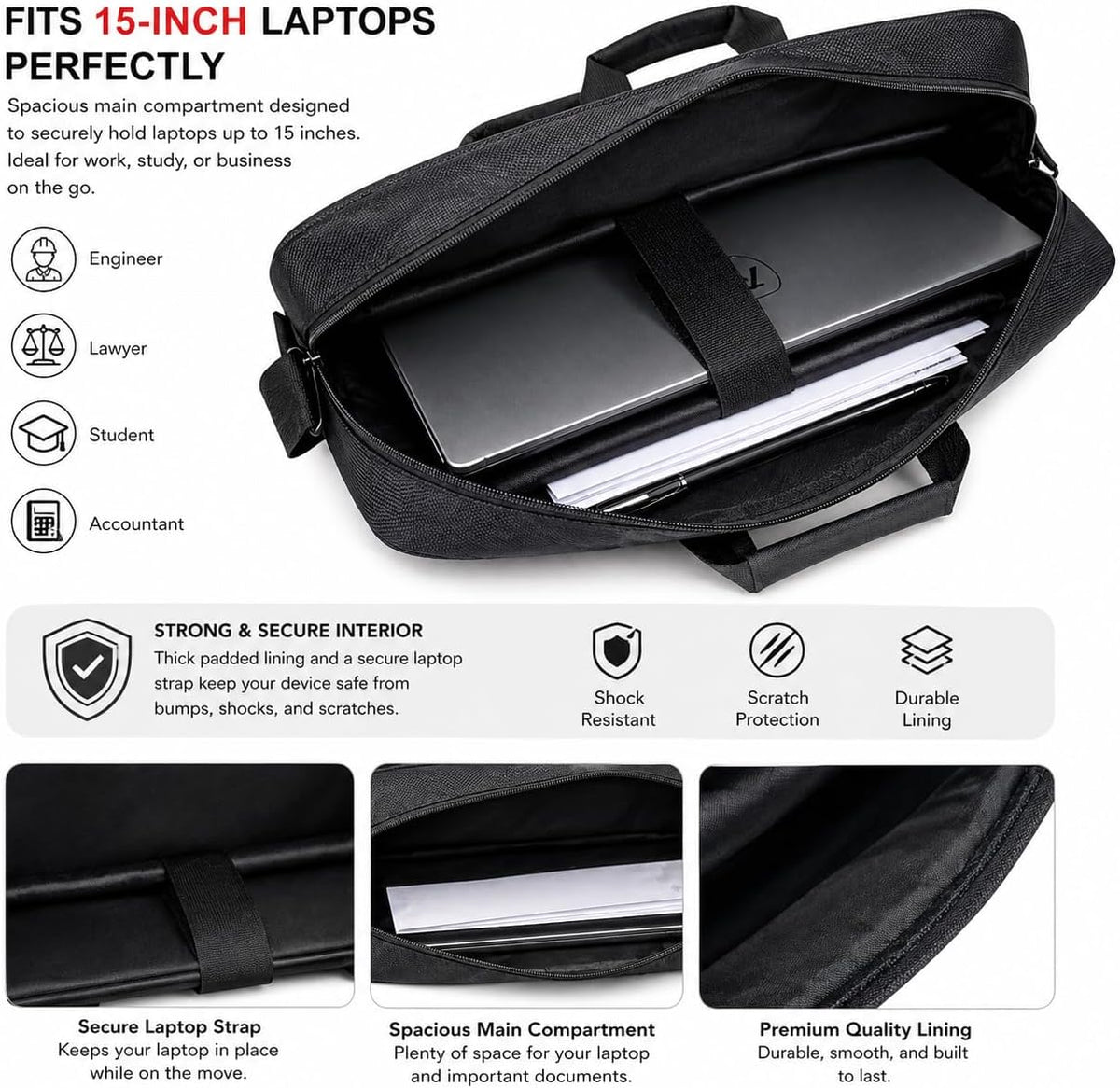 COBALT Laptop Bag storage detail