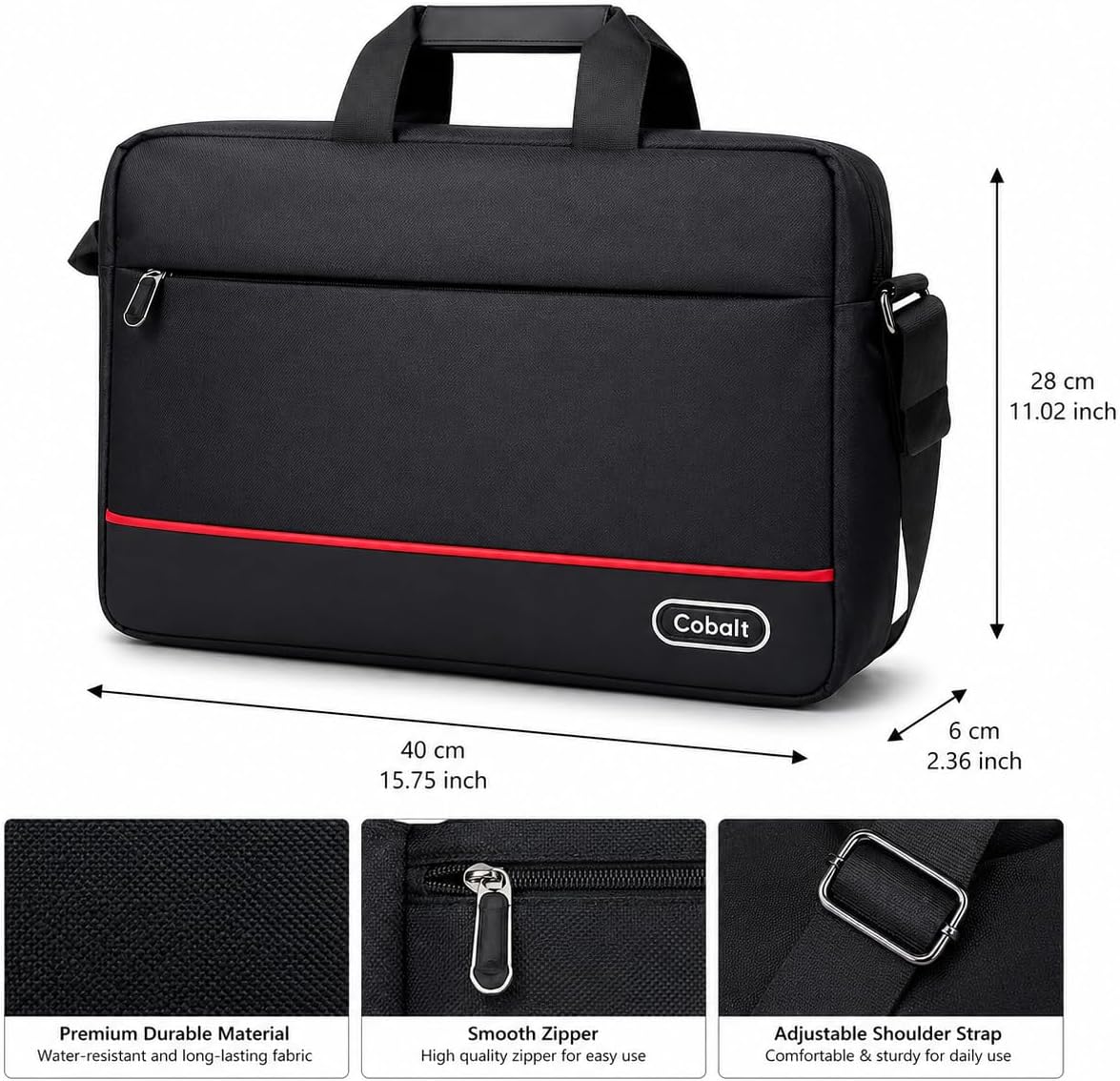 COBALT Laptop Bag dimensions
